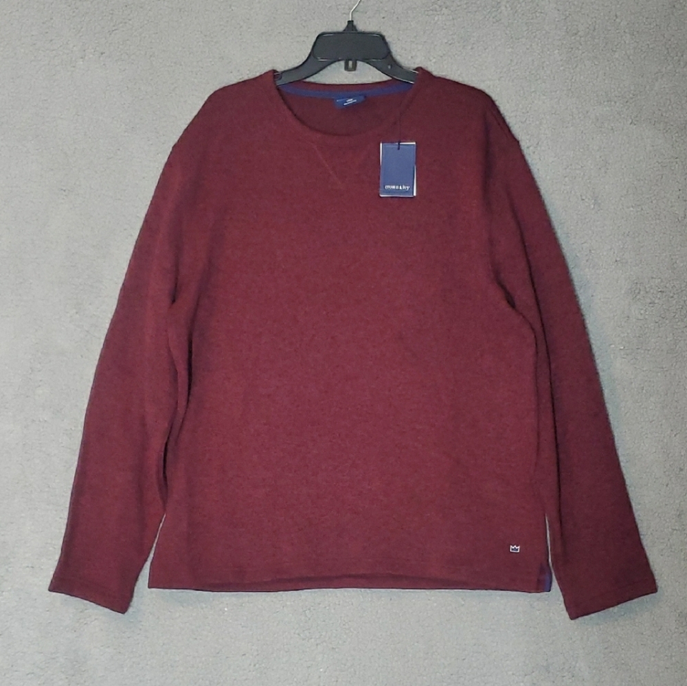Men Crown & Ivy Maroon Sweater Size L